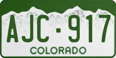 CO license plate AJC917