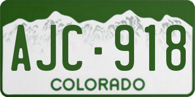 CO license plate AJC918