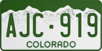 CO license plate AJC919