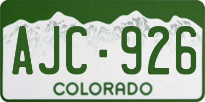 CO license plate AJC926