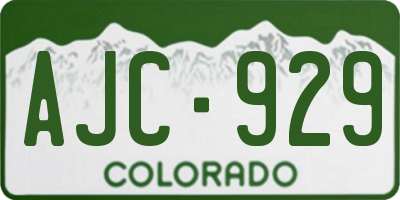 CO license plate AJC929