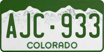 CO license plate AJC933