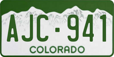 CO license plate AJC941