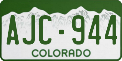 CO license plate AJC944