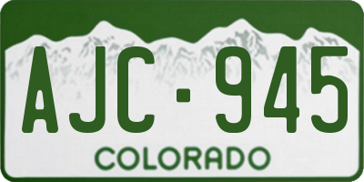 CO license plate AJC945