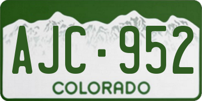 CO license plate AJC952
