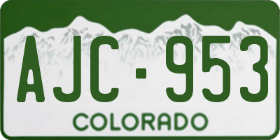 CO license plate AJC953