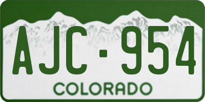CO license plate AJC954