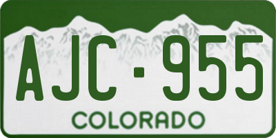 CO license plate AJC955