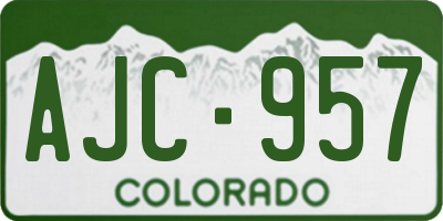 CO license plate AJC957