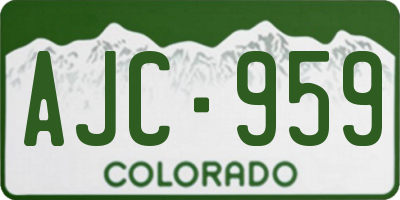 CO license plate AJC959