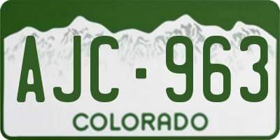 CO license plate AJC963