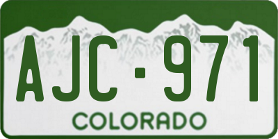CO license plate AJC971