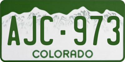 CO license plate AJC973