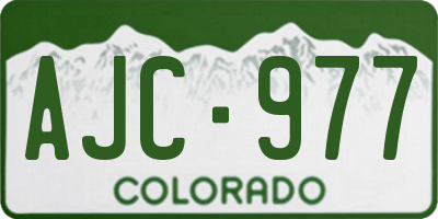 CO license plate AJC977