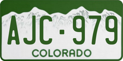 CO license plate AJC979