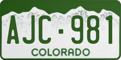 CO license plate AJC981