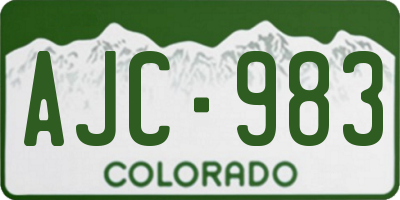 CO license plate AJC983