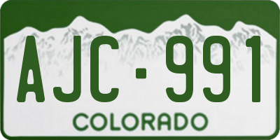 CO license plate AJC991