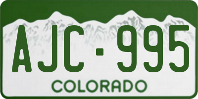 CO license plate AJC995