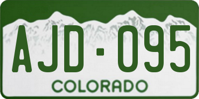 CO license plate AJD095