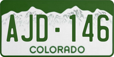 CO license plate AJD146