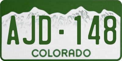 CO license plate AJD148