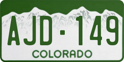 CO license plate AJD149
