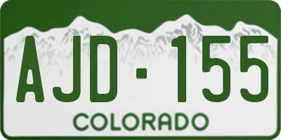 CO license plate AJD155