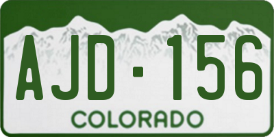 CO license plate AJD156