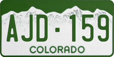 CO license plate AJD159
