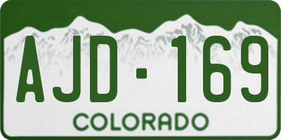 CO license plate AJD169