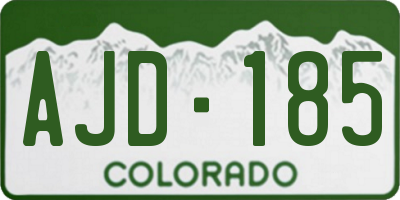 CO license plate AJD185