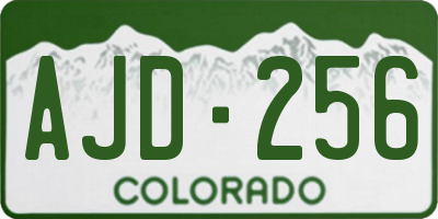 CO license plate AJD256