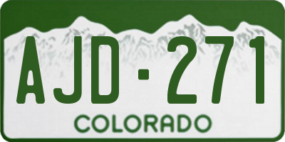CO license plate AJD271