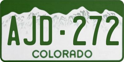 CO license plate AJD272