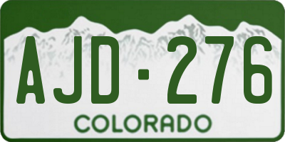 CO license plate AJD276