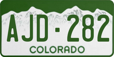 CO license plate AJD282