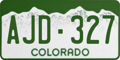 CO license plate AJD327