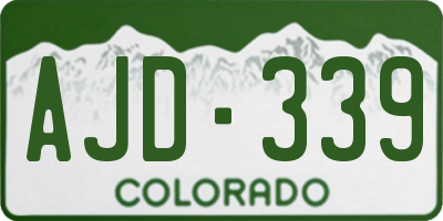 CO license plate AJD339