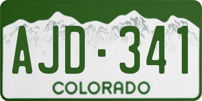 CO license plate AJD341