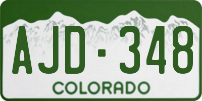 CO license plate AJD348