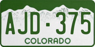 CO license plate AJD375