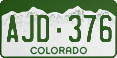 CO license plate AJD376