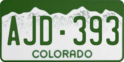 CO license plate AJD393