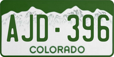 CO license plate AJD396