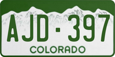 CO license plate AJD397