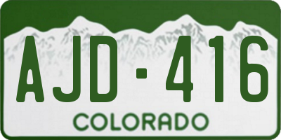 CO license plate AJD416