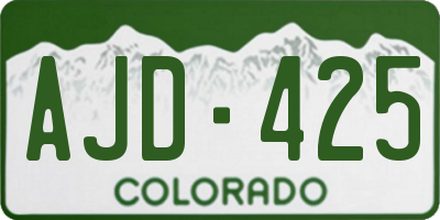 CO license plate AJD425