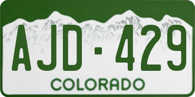 CO license plate AJD429